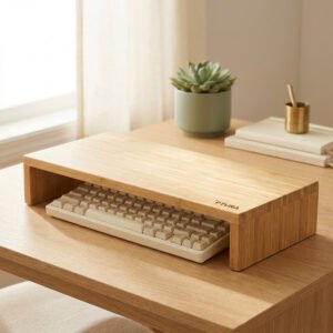 Bamboo Monitor Riser Stand