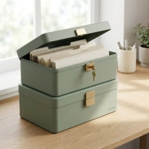 Lockable File Box Set — 6 ct